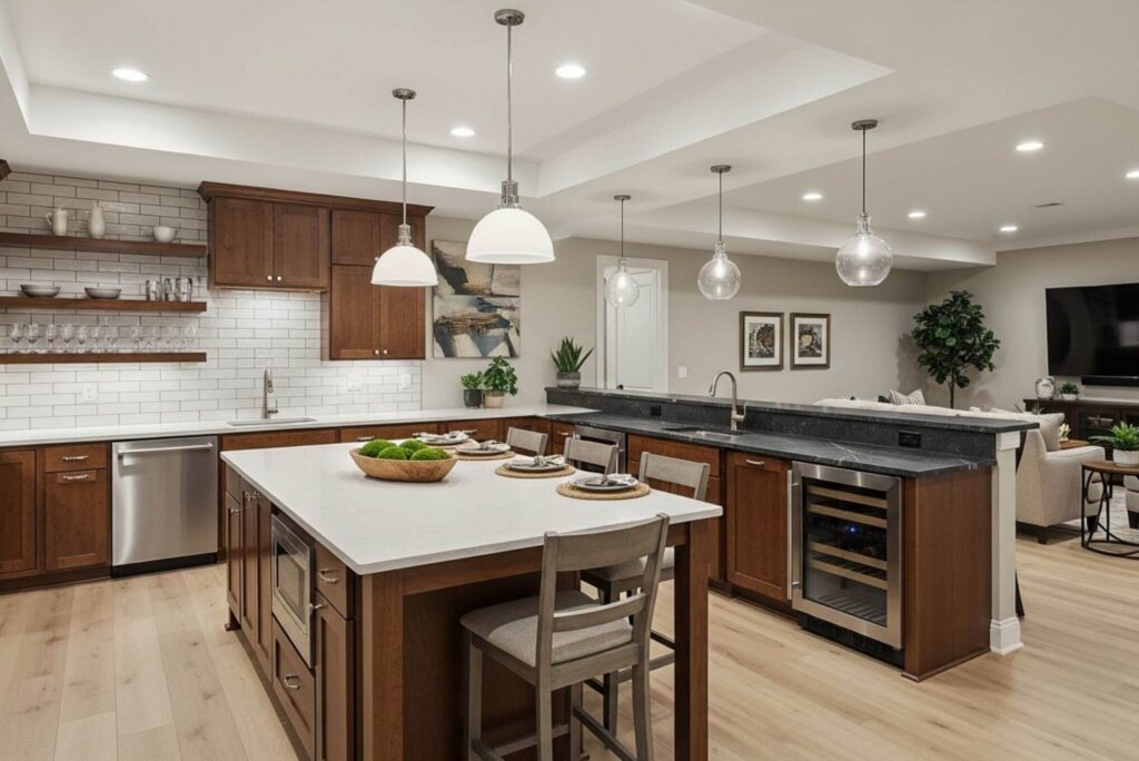 Basement Kitchen and Wet Bars