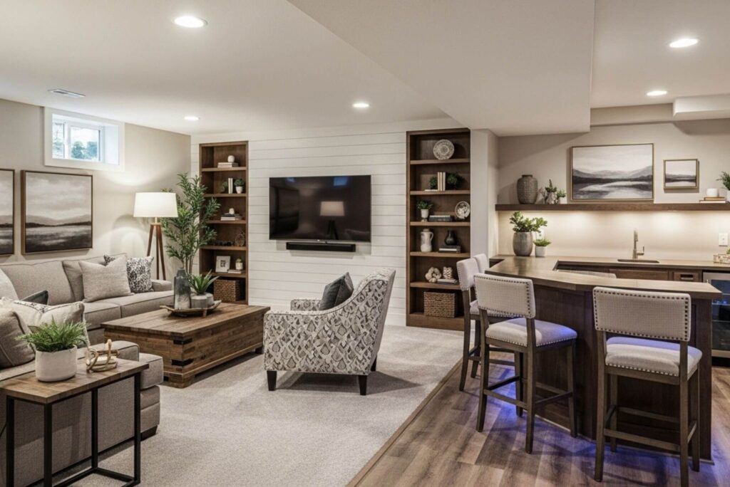 Finished Basement Living Space