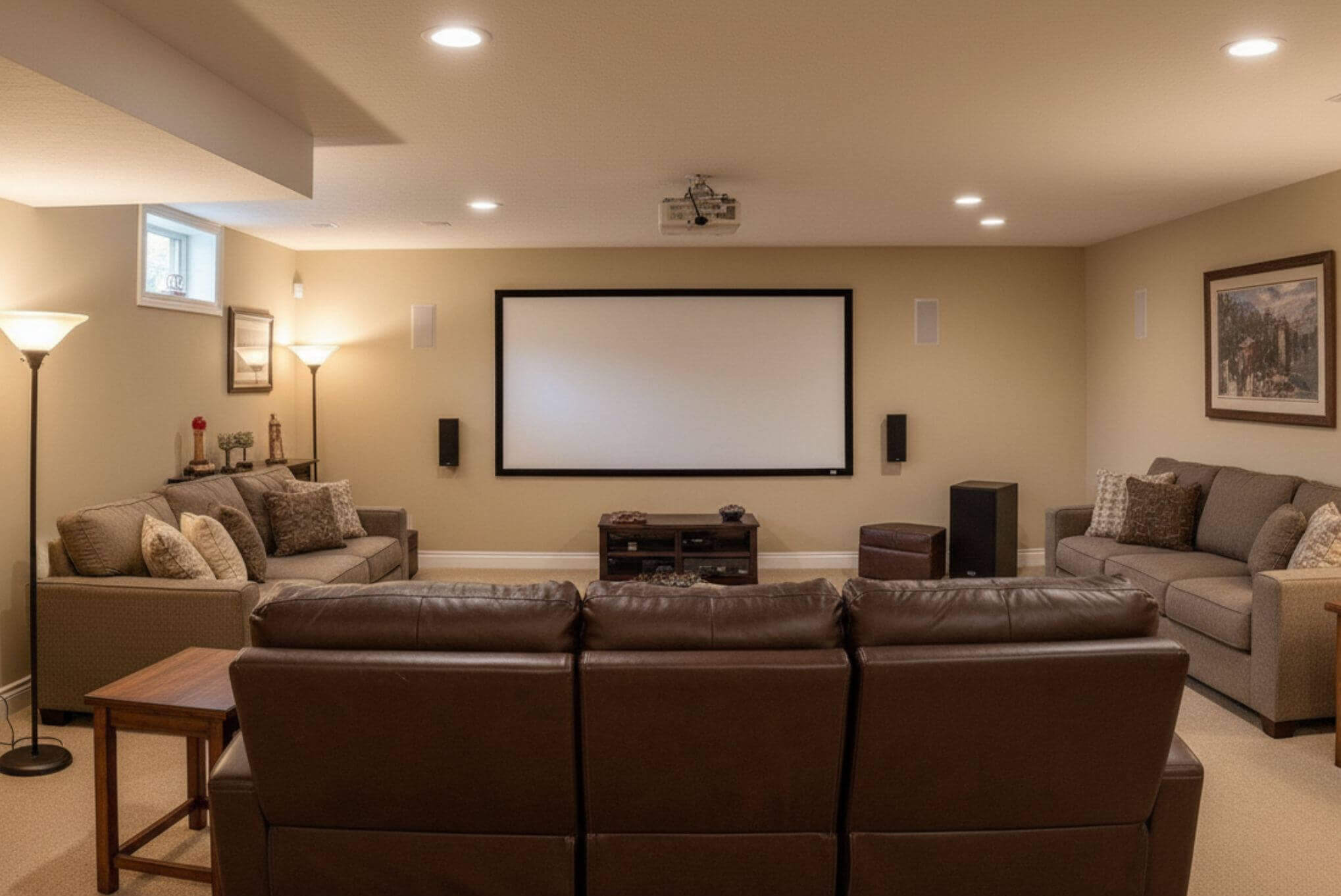 stunning finished basement