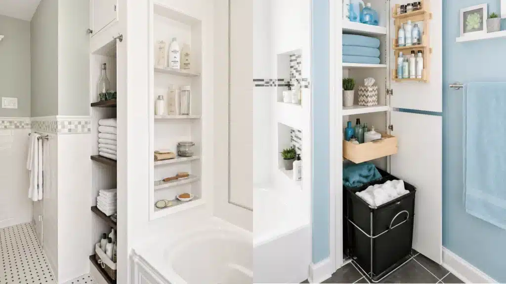 Tall Bathroom Linen Towers