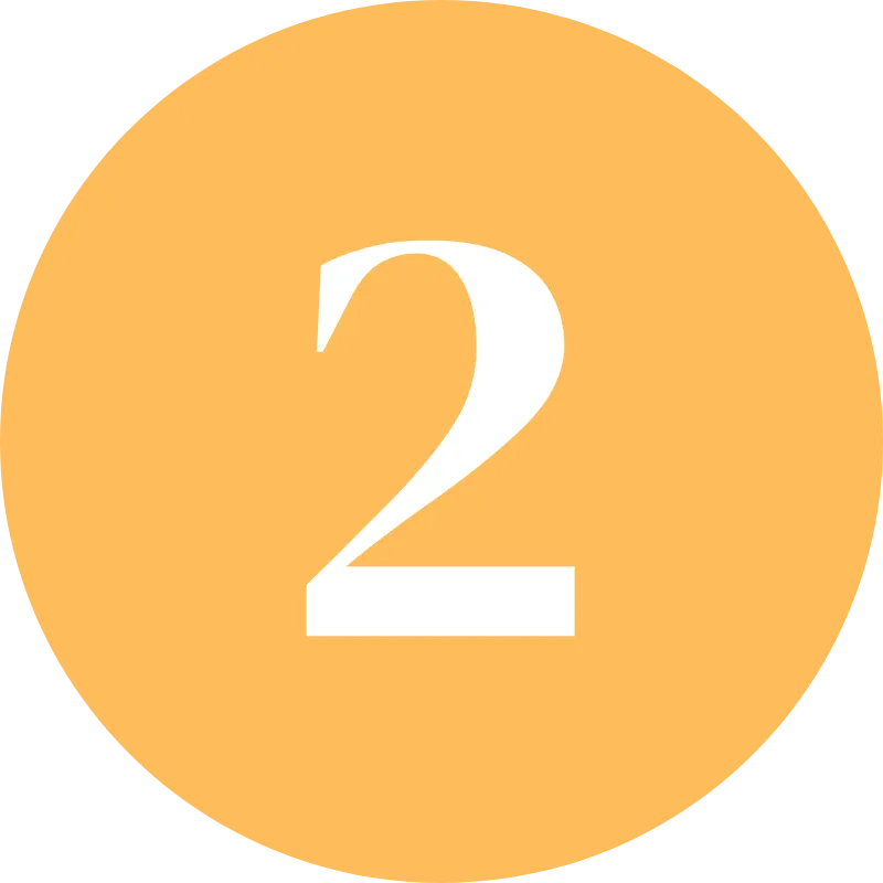 Homepage 12 White number 2 on golden yellow circular background representing step two of Pottstown Construction Company process