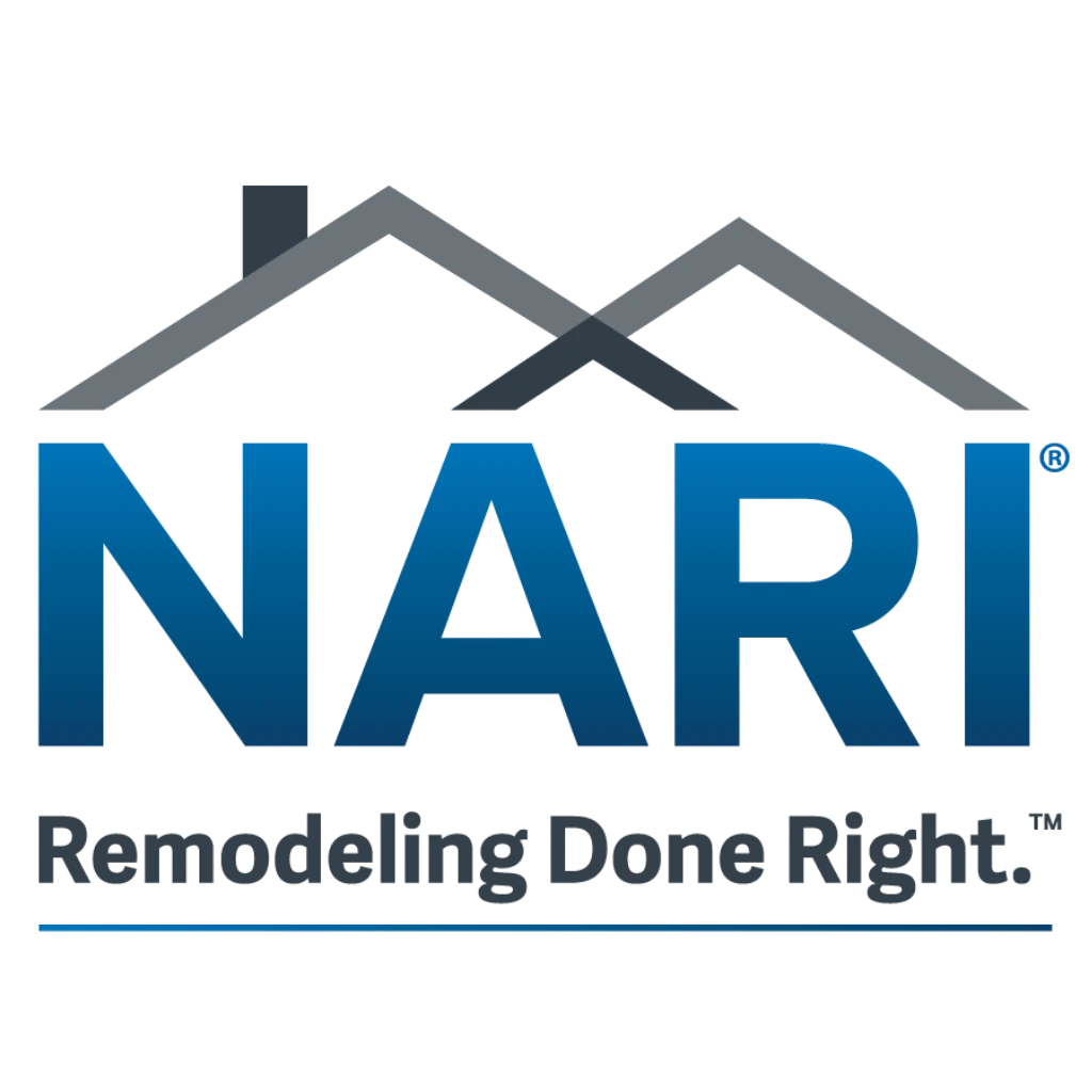 NARI Remodeling Done Right logo with house roofline icon for home construction and renovation services