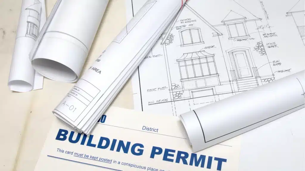 Building permit plans for a bathroom remodel in Pennsylvania